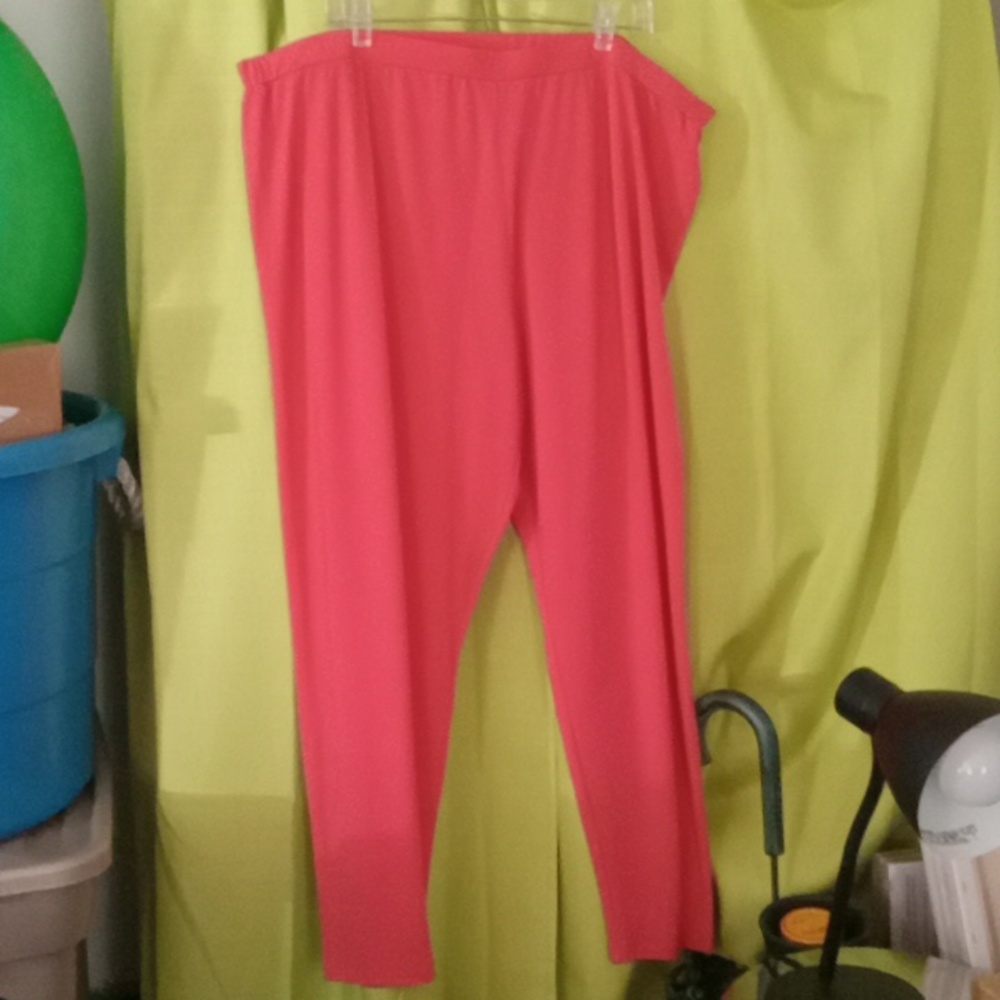 3x plus size dress pant. Peach coral color. Stretchy